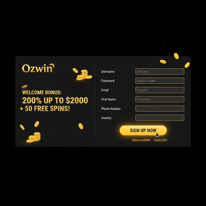 Ozwin Casino Signup